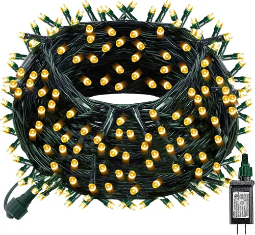 Vista 11 de Dazzle Bright - Luces de Navidad Inteligentes que Cambian de Color, 66 pies, 200 luces LED RGB con control remoto y aplicación, luces de árbol
