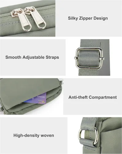 Vista 6 de Bolsos cruzados para mujer, bolso cruzado pequeño, bolso cruzado para mujer, bolsos cruzados para mujer