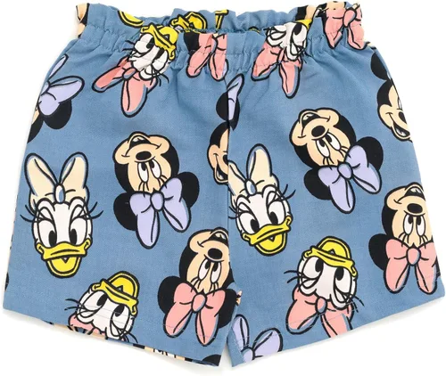 Vista 48 de Disney Minnie Mouse - Conjunto de camiseta floral arcoíris y pantalones cortos de cambray, tallas de bebé a niño grande (12 meses - 14-16)