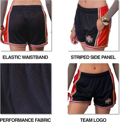 Vista 5 de Ultra Game Pantalones cortos de baloncesto oficiales de la WNBA para mujer