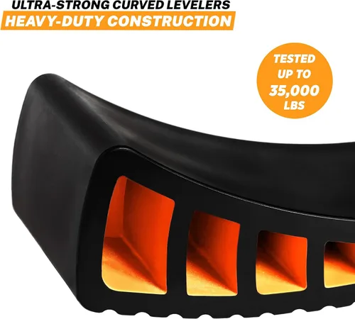 Vista 3 de CARMTEK Kit de Nivelador de Autocaravana – Niveladores Curvos de RV con Calzos de Rueda de Autocaravana para Remolques de Viaje Nivelación