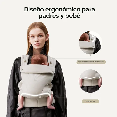 Vista 3 de Bc Babycare CocoonGo Portabebés – Portabebés CloudTouch Suave y Ergonómico para 7–44 libras Fácil de Usar, Ajuste Ajustable, Listo para Viajar