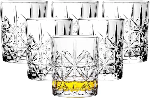 Vista 10 de Old Fashioned - Vasos de cóctel – Juego de 6 vasos de whisky – Vodka Bourbon Scotch Liquor – Juego de vasos de bar de 10 onzas