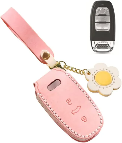 Vista 10 de ontto Funda para llavero de entrada sin llave para Audi A4 A4L A5 A6 A6L A7 A8 Q5 Q8 R8 Smart Remote Key Case, Verde