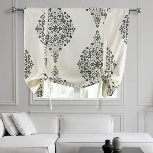 Vista 25 de HPD Half Price Drapes Ikat - Cortinas enrollables para oscurecer la habitación, 46 x 63 pulgadas, cortina enrollable de algodón para ventana de sala