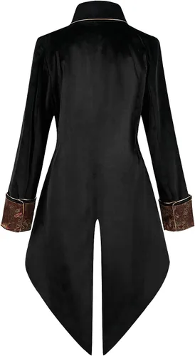 Vista 2 de Abrigo steampunk renacentista, disfraz de Halloween para niños, medieval pirata vampiro, chaqueta victoriana, abrigo para niños