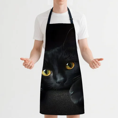 Vista 9 de ANNA QUEEN Delantal de Feliz Navidad para mujeres y hombres con bolsillos, delantal de muñeco de nieve, delantal de cocina ajustable para cocinero
