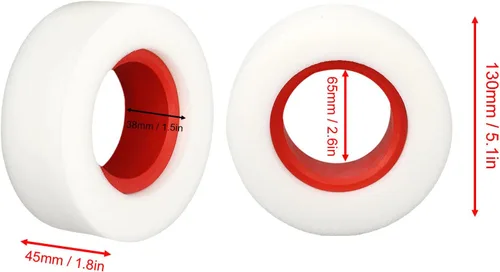 Vista 7 de 4 piezas de espuma para neumáticos RC, esponja suave de doble etapa de 2.2 pulgadas, espuma para neumáticos RC para 1/10 1/8 RC Crawler (rojo)