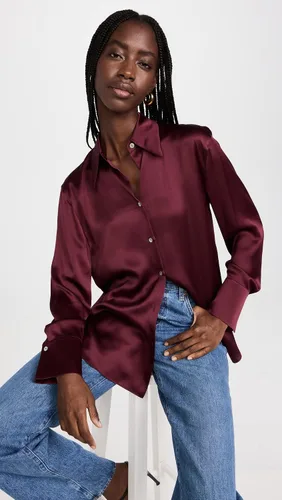 Vista 2 de Vince Mujer LS Fruncido Bk Blusa