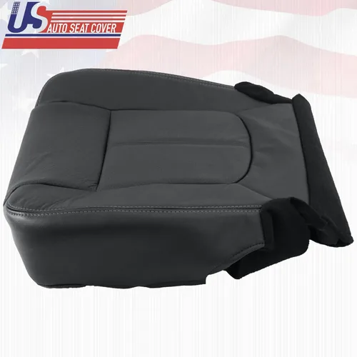 Vista 8 de 2011 2012 para Ford F250 F350 Lariat Driver-Passenger Bottom Funda de asiento de cuero negro
