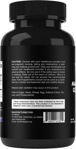 Vista 9 de Vitabod Glicinato de magnesio 1000 mg por porción que proporciona 300 mg de magnesio elemental - 90 tabletas vegetarianas - Forma quelatada - Apoya