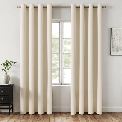 Vista 51 de MIULEE Cortinas opacas para dormitorio o sala de estar, juego de 2 paneles de cortina para ventana con aislamiento térmico y bloqueo de luz