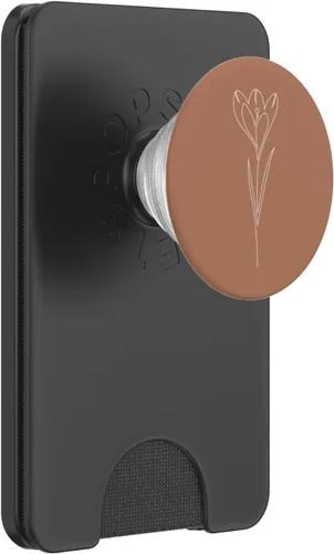 Vista 7 de Tulip Flower Line Art - PopSockets intercambiables con diseño minimalista floral y marrón pastel