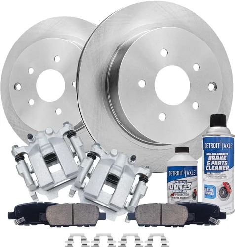 Vista 73 de Detroit Axle - Rotores de freno para Nissan NV2500 NV3500 NV1500 NV1500 2012-2021, repuesto de rotores de freno de disco: rotor delantero de 14.17