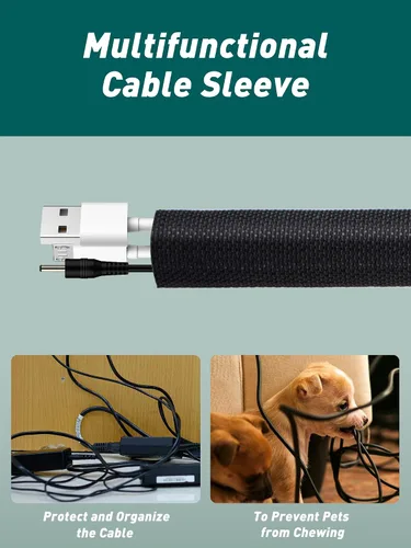 Vista 3 de SUNMON Funda de cable de micrófono para brazo de soporte de micrófono, protector de cable de envoltura automática para organización de cables
