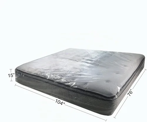 Vista 3 de UBOXES Moving Supplies - Funda de colchón tamaño King, 76 x 15 x 104 pulgadas, (KINGCOVER01), plástico transparente