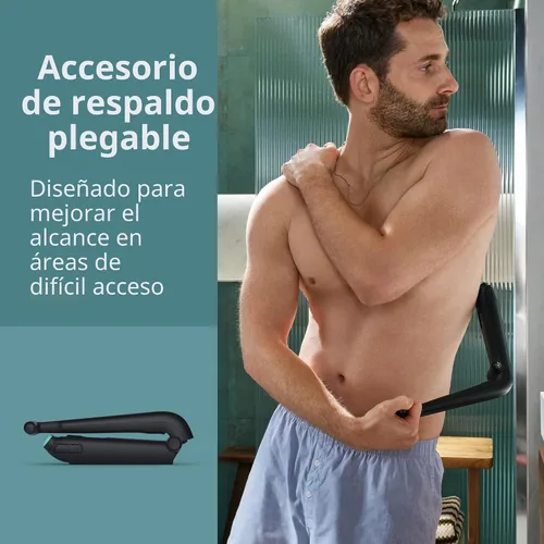 Vista 7 de Philips Norelco Body Groomer serie 7000, recortador corporal completo para hombre, cabezal flexible 2D que sigue el contorno, sistema de afeitado