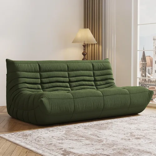 Vista 29 de YVDNHP Puf de espuma viscoelástica, sofá Fireside Togo con almohada