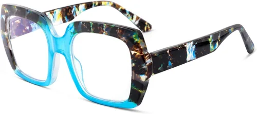 Vista 10 de Paquete de 3 lentes de lectura con bloqueo de luz azul para mujeres y hombres, anteojos de lectura de gran tamaño con bisagra de resorte, lectores