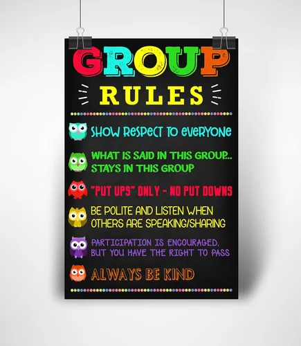 Vista 3 de LUPPLE Pósters Consejería Grupo Reglas Confidencialidad Póster Consejero Decoración de Oficina, Escuela Terapeuta Trabajador Social, Psicólogo