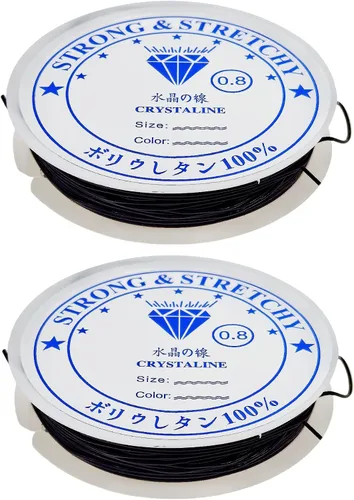 Vista 12 de Amaney - 4 rollos de cuerda elástica, 0.016 in, 0.024 in, 0.031 in, 0.039 in, cuerda elástica de cristal para pulseras, cuentas y fabricación
