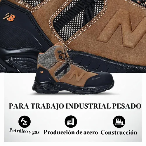 Vista 2 de New Balance Botas industriales AllSite con punta compuesta para hombre, marrón rústico, 7