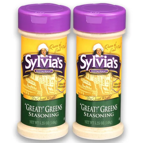 Vista 6 de Sylvia's ¡Restaurant Great! Condimento para verduras deliciosas de col del sur, condimento vegetal multiuso, 5.25 onzas