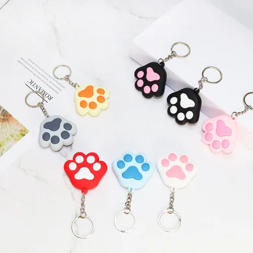 Vista 3 de Llavero de gato de San Valentín, regalo para mujeres y niñas, amantes de los gatos, llavero de mascotas, llavero con estampado de pata de gato