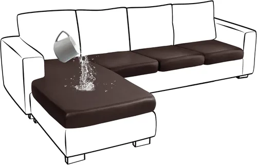 Vista 10 de Yates Home Funda de cojín de piel sintética para sofá, impermeable, elástica, para asiento de caravana, sofá biplaza, protector de muebles, funda