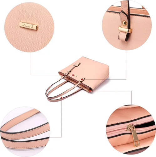 Vista 8 de Juego de 3bolsos de mano para mujer, bolso estilo boho tipo bandolera para llevar colgado del hombro