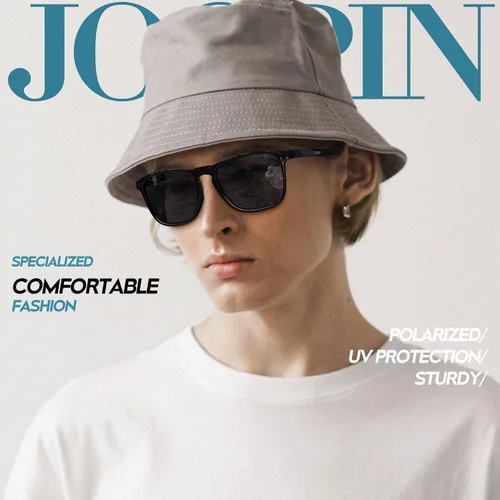 Vista 2 de Joopin Lentes de sol polarizados grandes y cuadrados para hombres, lentes de sol grandes de moda para mujer, protección UV, lentes de sol unisex