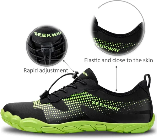 Vista 6 de SEEKWAY - Zapatos de agua unisex, de secado rápido, tipo calcetín y con sensación de pie descalzo para adultos, para playa, natación, río, piscina