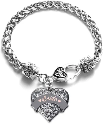 Vista 172 de Inspired Silver - Pulsera de plata con dije de corazón pavé con joyas de circonita cúbica
