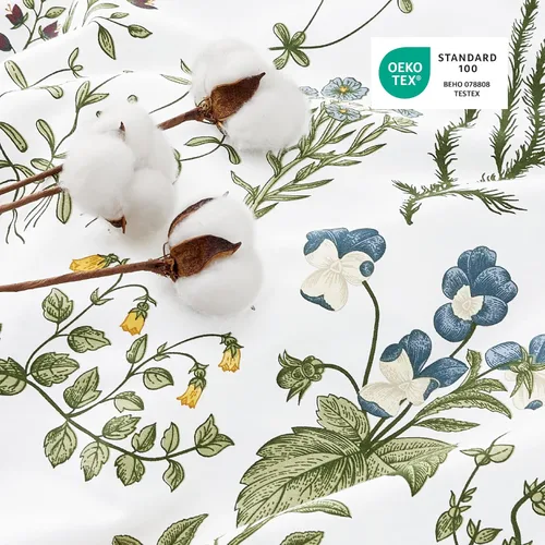 Vista 4 de Bedsure - Juego de funda de edredón para cama individual - Juego de funda de edredón reversible de flores de algodón 100 % con cierre de cremallera
