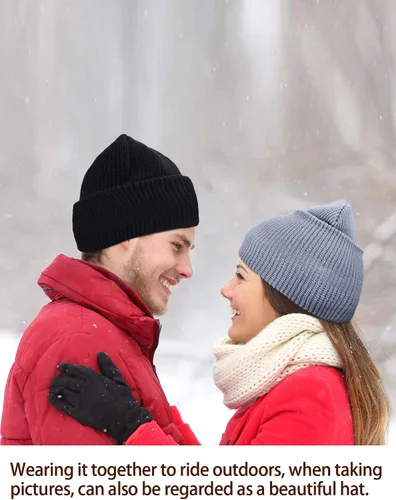 Vista 6 de Pasamontañas de punto con 2 agujeros, para invierno y esquí, suministros para adultos