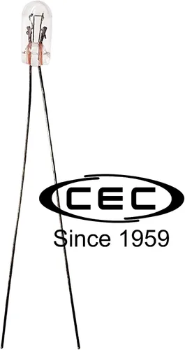 Vista 3 de CEC Industries - Focos 7219, 12 V, 0.72 W, base de terminales de alambre, forma T-1 (Caja de 10 unidades)