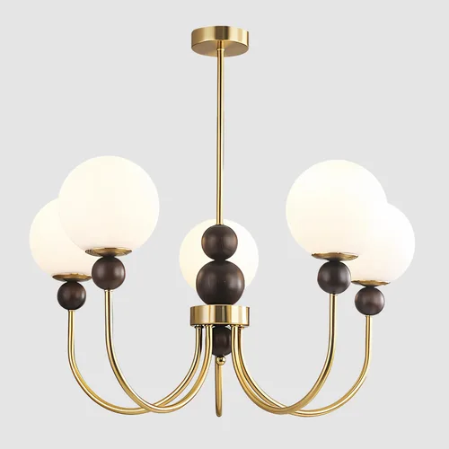 Vista 9 de BOKT Candelabros de cristal con forma de globo de mediados de siglo, moderna lámpara dorada para casa de campo, con barra ajustable, lámpara