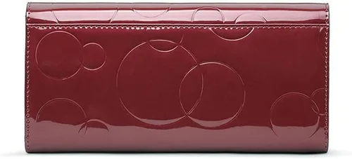 Vista 5 de Cartera larga para mujer, de lujo, piel auténtica, RFID, multifuncional, a la moda, simple monedero, tarjetero, Azul, Clásico