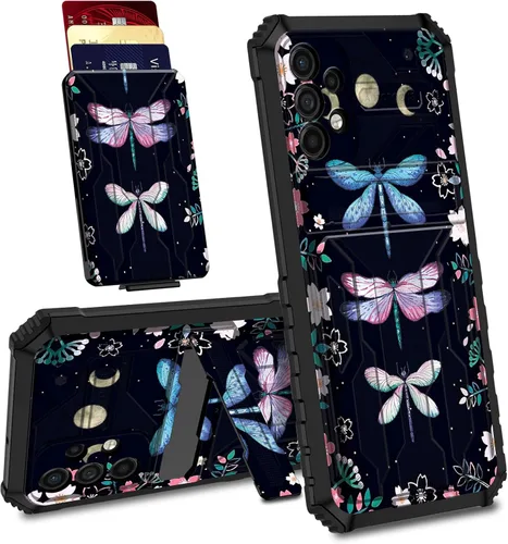Vista 22 de BVDIKMI Funda para Samsung Galaxy A32 5G con ranura desmontable para tarjetero, soporte híbrido, de doble capa, resistente, a prueba de golpes