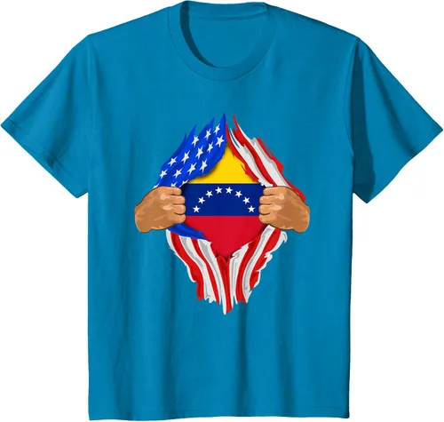 Vista 9 de Camiseta Venezuelan Blood Inside Me Regalo de la bandera de Venezuela, Blanco
