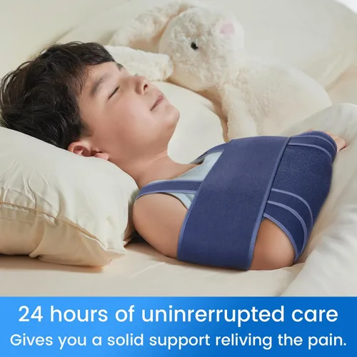 Vista 3 de Velpeau Cabestrillo de brazo para dormir, inmovilizador de hombro para niños, niños, niñas - Cabestrillo muy suave para desgarro del manguito