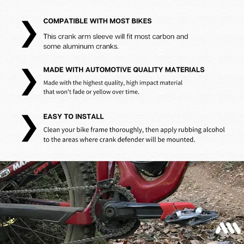 Vista 4 de Protección de Botas de Bielas para Bicicleta de Montaña y Gravel - 4 Piezas de Funda Protectora de Bielas para Brazos de Bicicleta - Protección