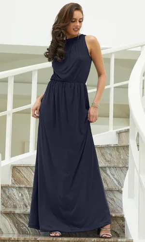 Vista 3 de KOH KOH Vestido de verano, sin mangas, formal, sexy, holgado