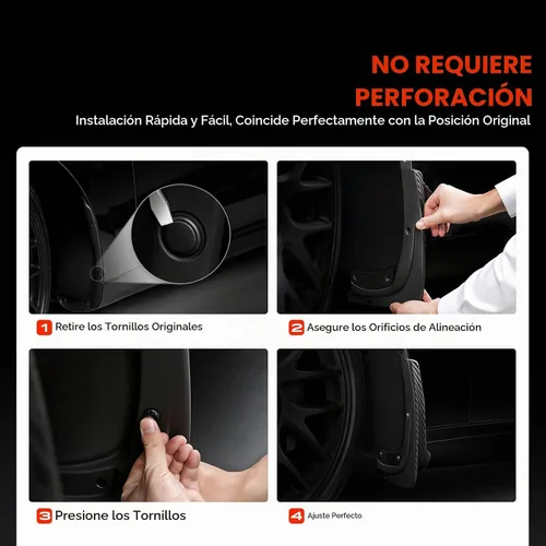 Vista 9 de A-Premium Guardabarros compatibles con Toyota RAV4 2000-2005 Sport Utility, no requiere perforación, protectores de lodo con accesorios de hardware