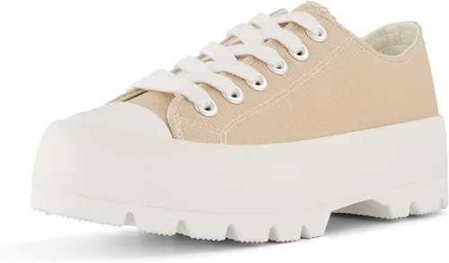 Vista 2 de CUSHIONAIRE Vasco Low Top - Tenis de lona para mujer + espuma viscoelástica, Negro