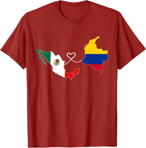 Vista 63 de Camiseta Half Colombian Half Mexican Flag Map DNA Mexico Colombia