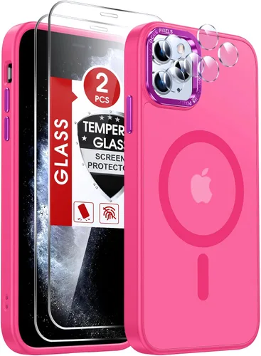 Vista 58 de LeYi Funda para iPhone XR: con protector de pantalla X2 + 2 funda para cámara [compatible con MagSafe] Funda protectora magnética i iphoneXR