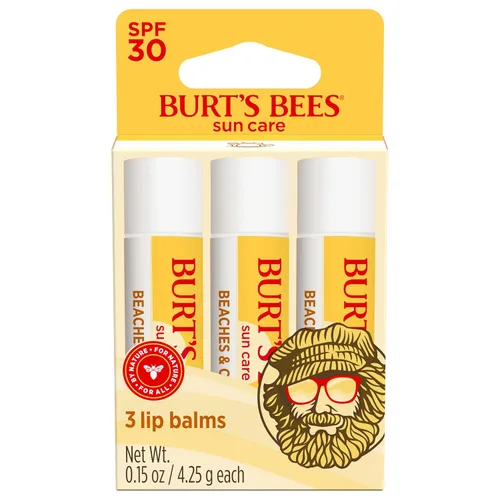 Vista 9 de Burt's Bees Bálsamo labial All Weather SPF 15, hidratante labial resistente al agua, sin tinte, tratamiento acondicionador natural, 2 tubos, 0.15
