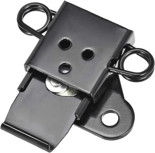 Vista 4 de uxcell Abrazadera de palanca de cierre de mariposa con resorte de hierro de 2.24 pulgadas para caja de caja - 2 piezas (negro)