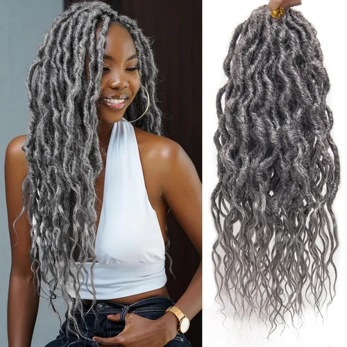 Vista 18 de Rizos de cabello sintético tejido en crochet de 16 pulgadas, 8 paquetes, Rizos de cabello tejido en crochet pre-enlazados con extremos rizados